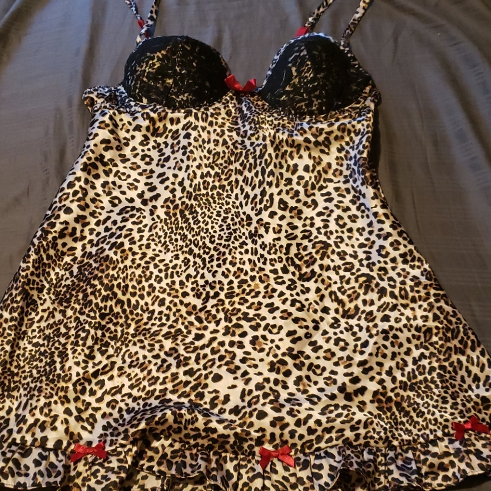 Leopard print lingerie